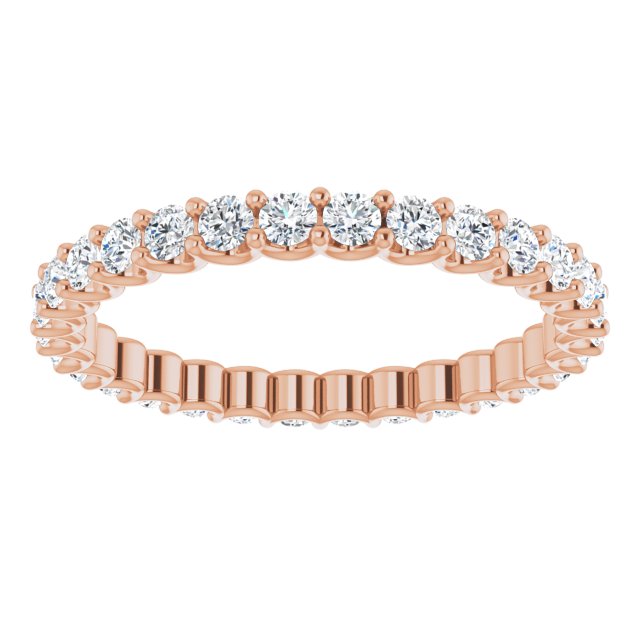 0.90 ct. Shared Prong Round Diamond U Shape Eternity Band-VIRABYANI